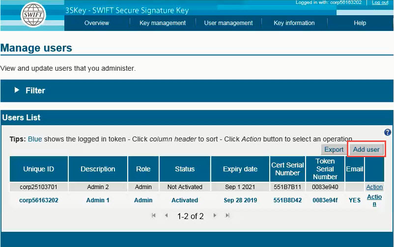 user management